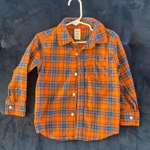 Carters Plaid Flannel, like new 3T